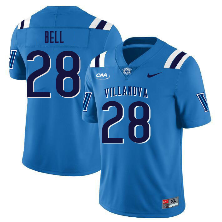 Men #28 Brendan Bell Villanova Wildcats College Football Jerseys Stitched Sale-Light Blue